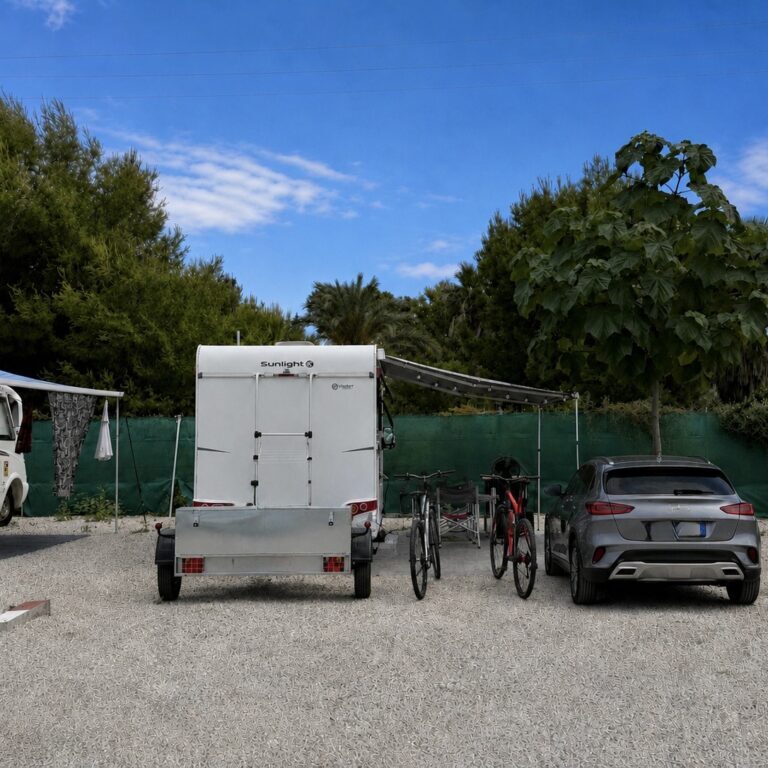 Confort Plus-Stellplatz mit einem Kastenwagen